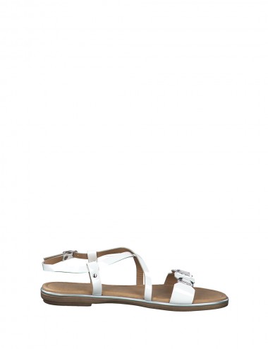 Dámske kožené sandále biele