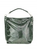 Dámska kožená kabelka zelená