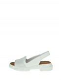 Dámske kožené sandále biele
