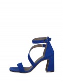Dámske kožené sandále modré