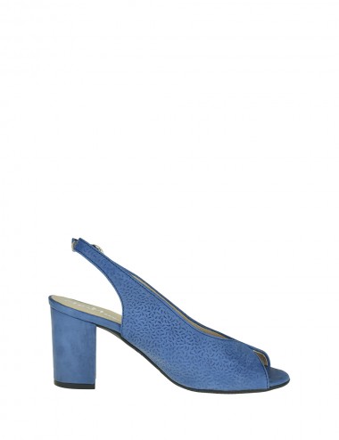 Dámske kožené sandále modré